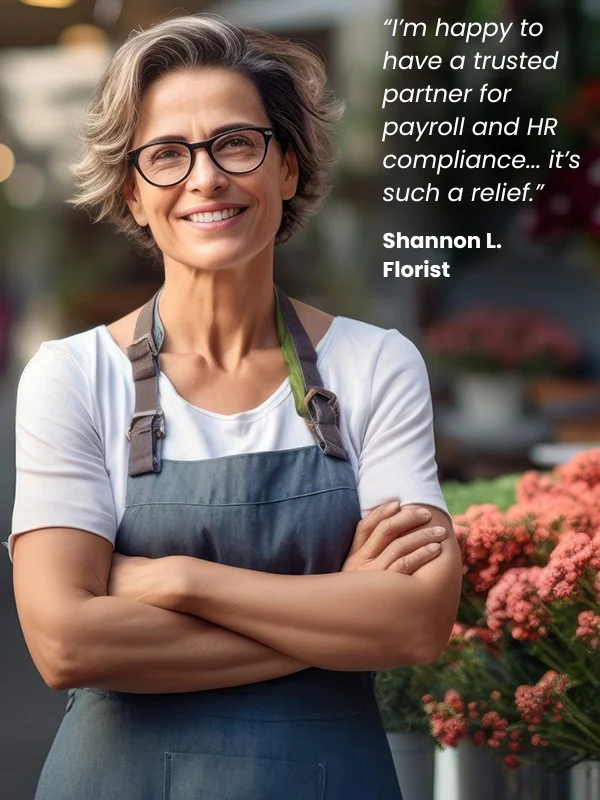 Image of female business owner and florist
